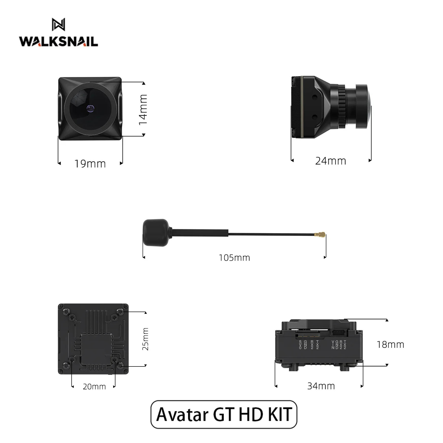 Walksnail 아바타 GT HD 키트 2W VTX  - Drone Racing Vtx 리뷰 및 가격